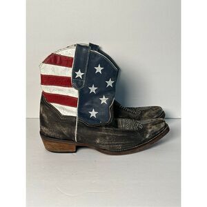 Roper American Flag Shorty Western Boots women's sz 8.5